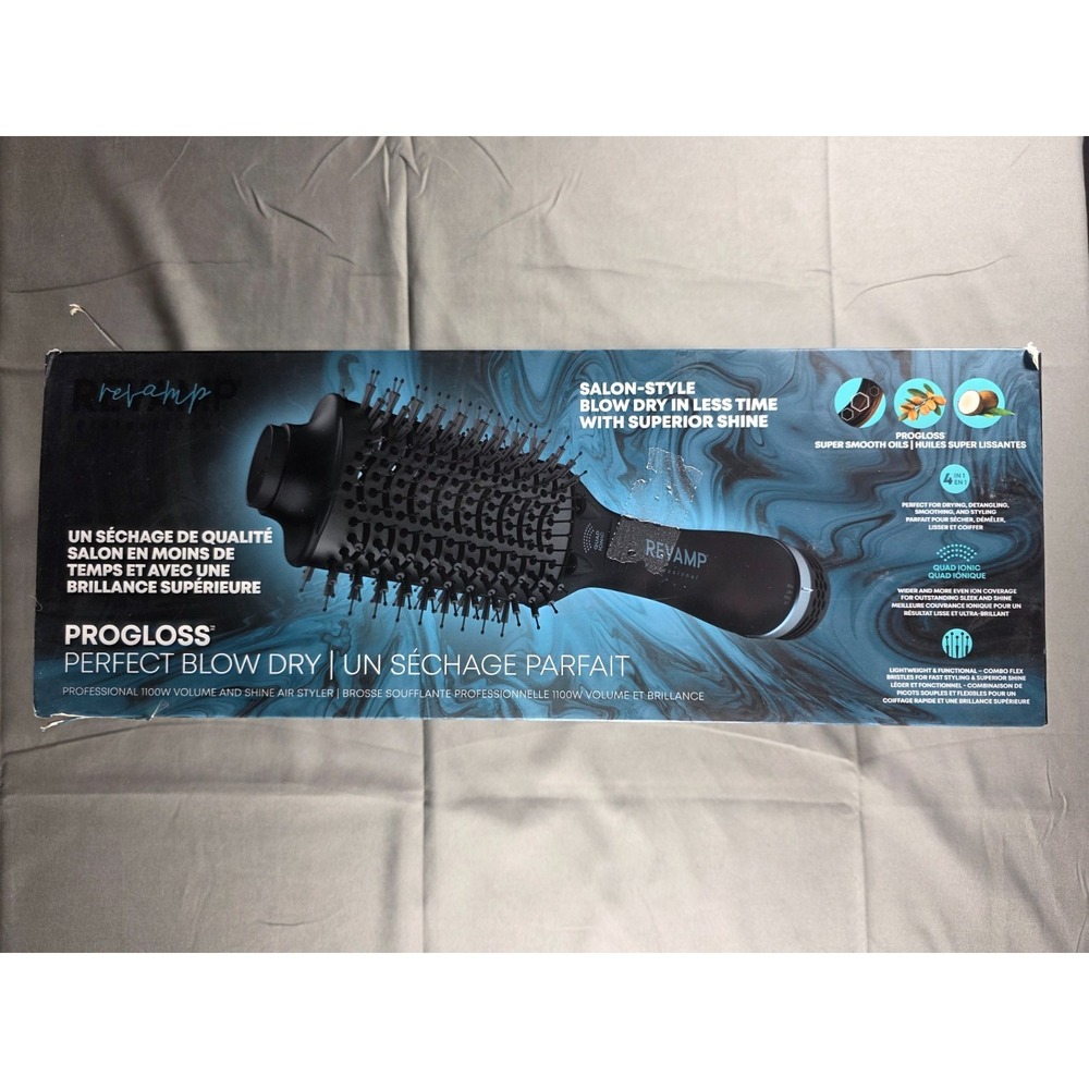 Revamp Progloss Perfect Blow Dry Volume & Shine Hot Air Styler –Hair Dryer Brush